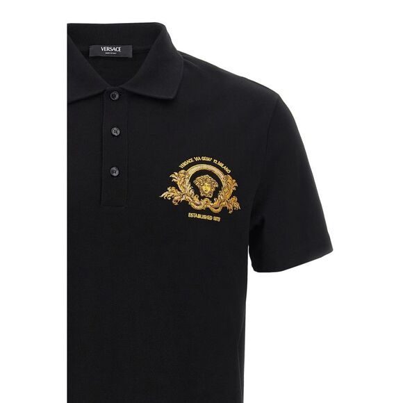 Versace Men 'Coupe Blason' Polo Shirt - Picture 4 of 5